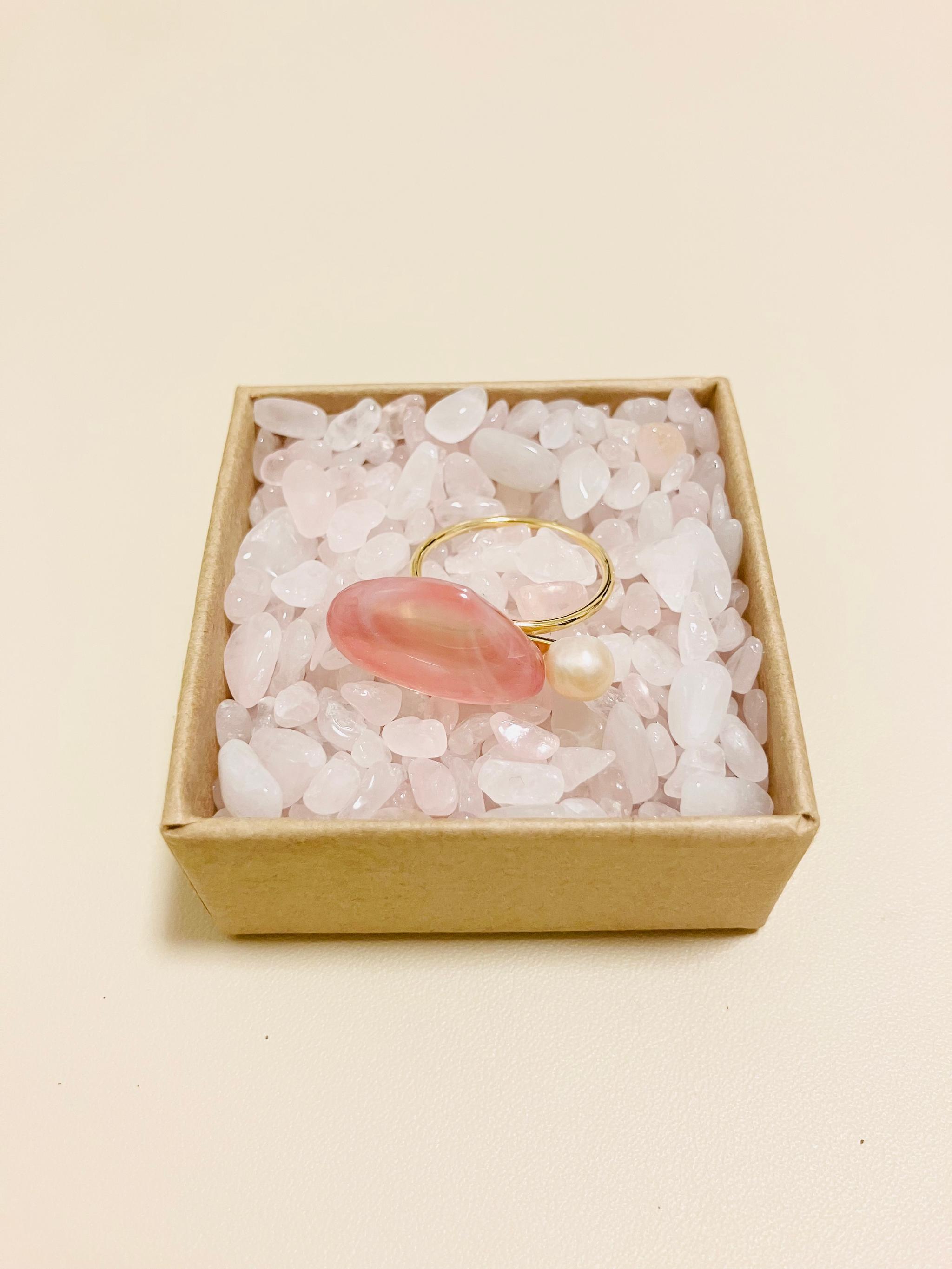 【再販】桜貝と一粒パールのリング | 3枚目