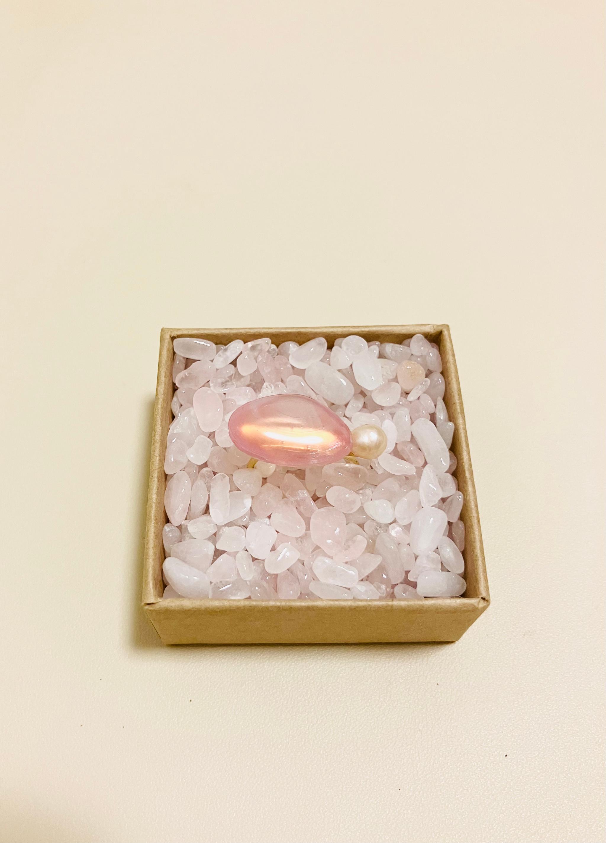 【再販】桜貝と一粒パールのリング | 4枚目