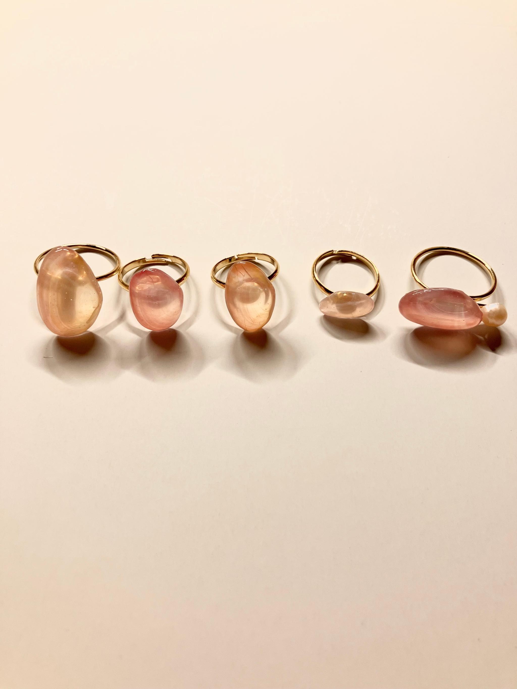 桜貝のピンキーリング　桜貝のサイズ小 | 7枚目