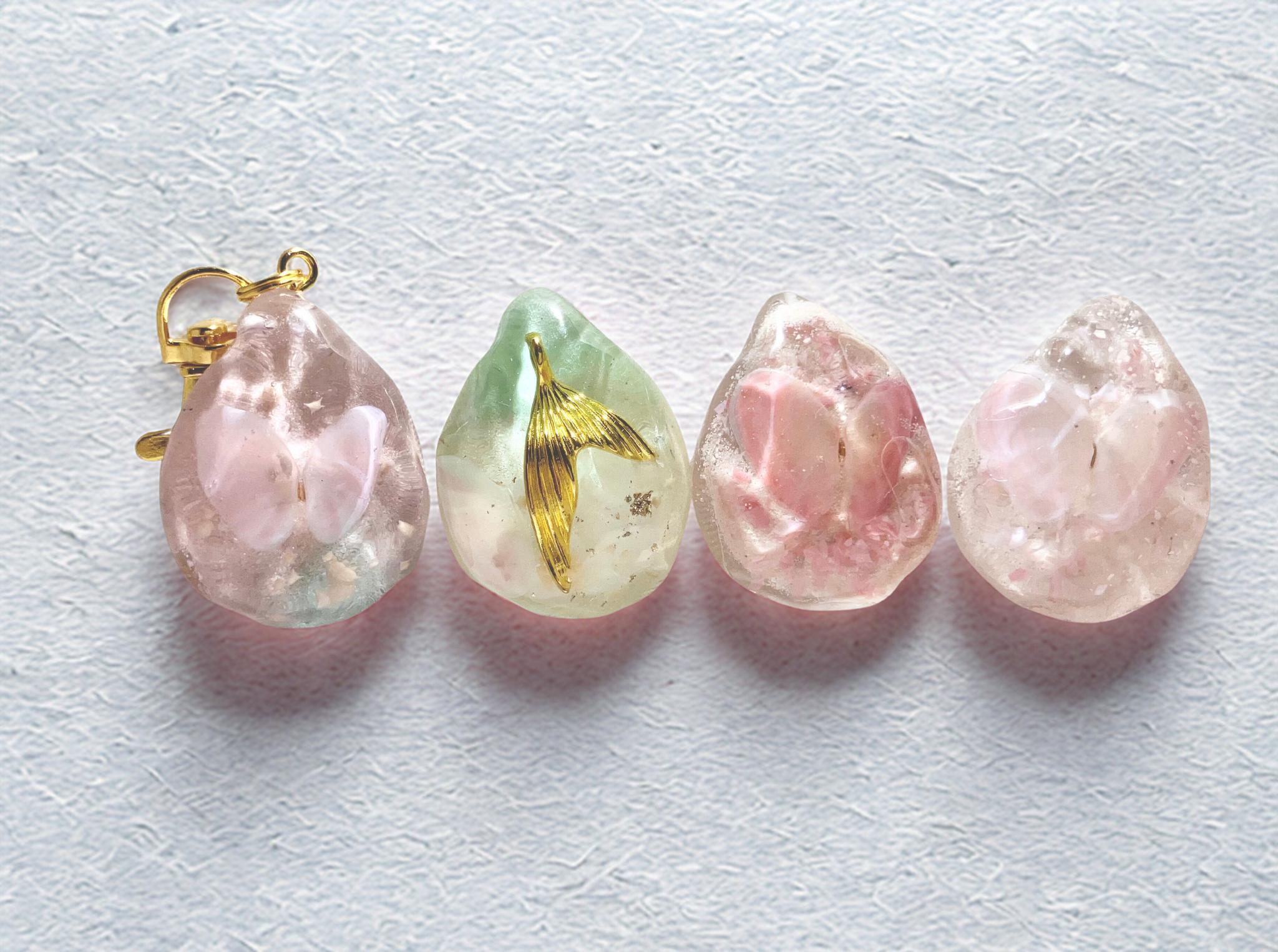 【送料無料】選べる桜貝の雫キーホルダー