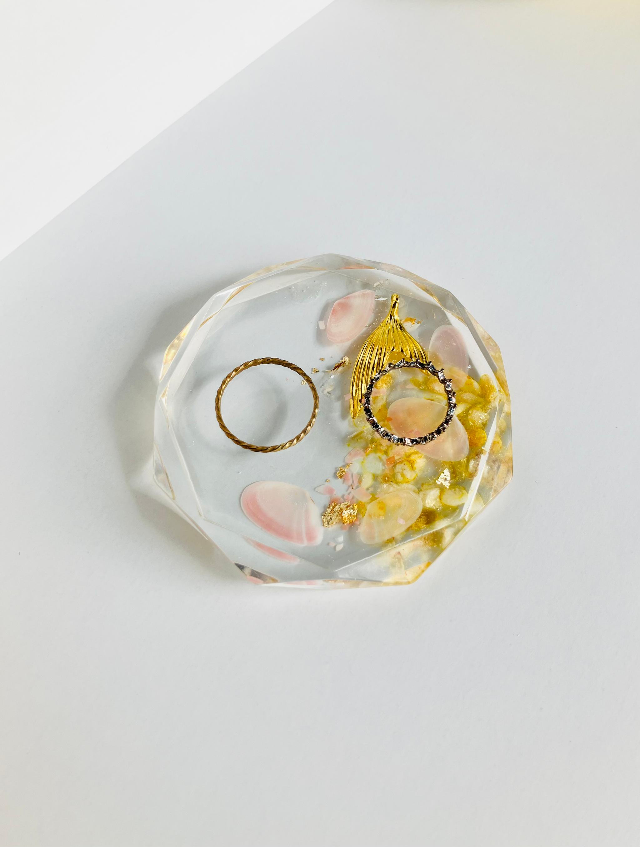 【受注制作】人魚のオルゴナイト 水晶×シトリン(11月誕生石) | 3枚目